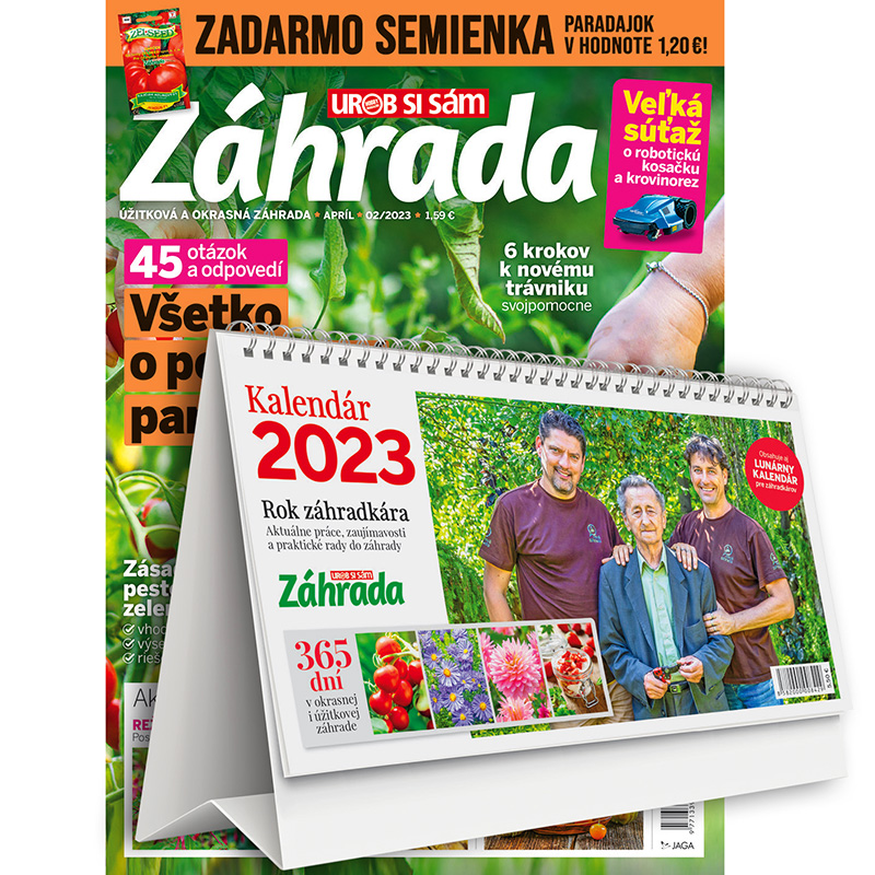 Ročné predplatné Záhrada + stolový kalendár 2023