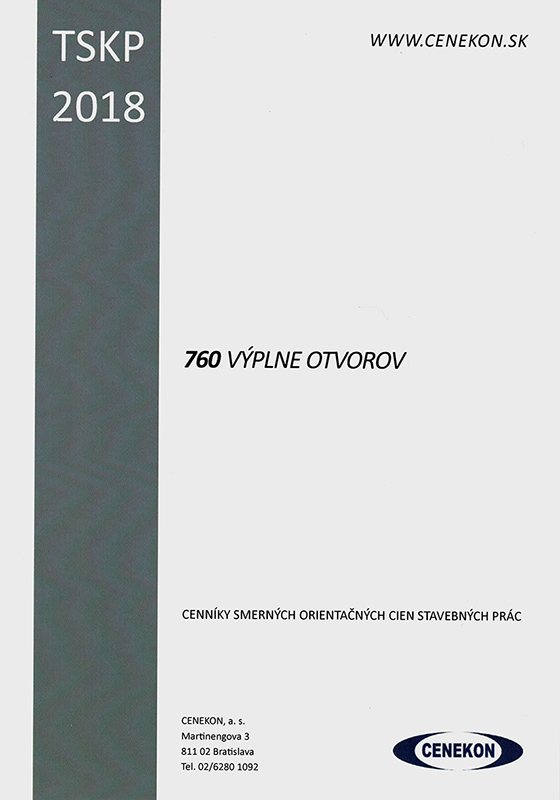 TSKP - 760 Výplne otvorov