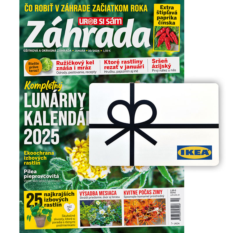 Dvojročné predplatné Záhrada + 15 € na nákup v IKEA