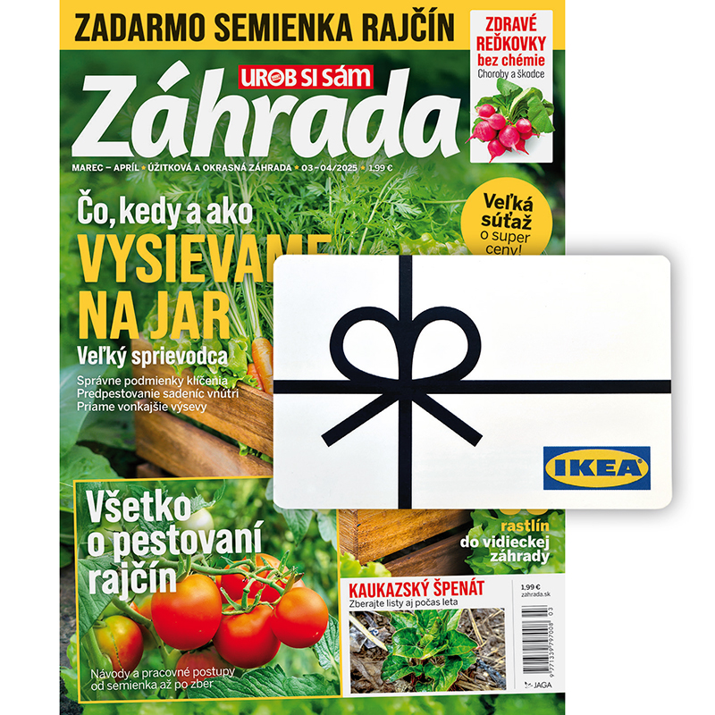 Dvojročné predplatné Záhrada + 15 € na nákup v IKEA
