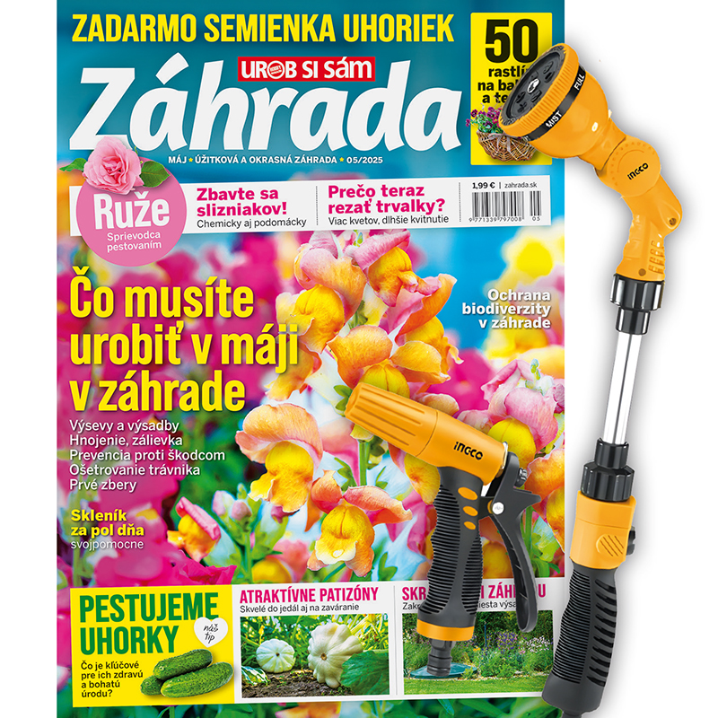 Dvojročné predplatné Záhrada + 2 pištole záhradnú hadicu